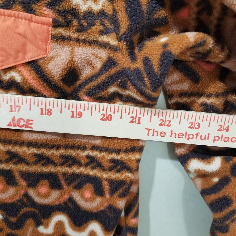 Patagonia Synchilla Womens XL Snap T Mangrove Henna Brown Aztec Tribal Fleece - Picture 9 of 11